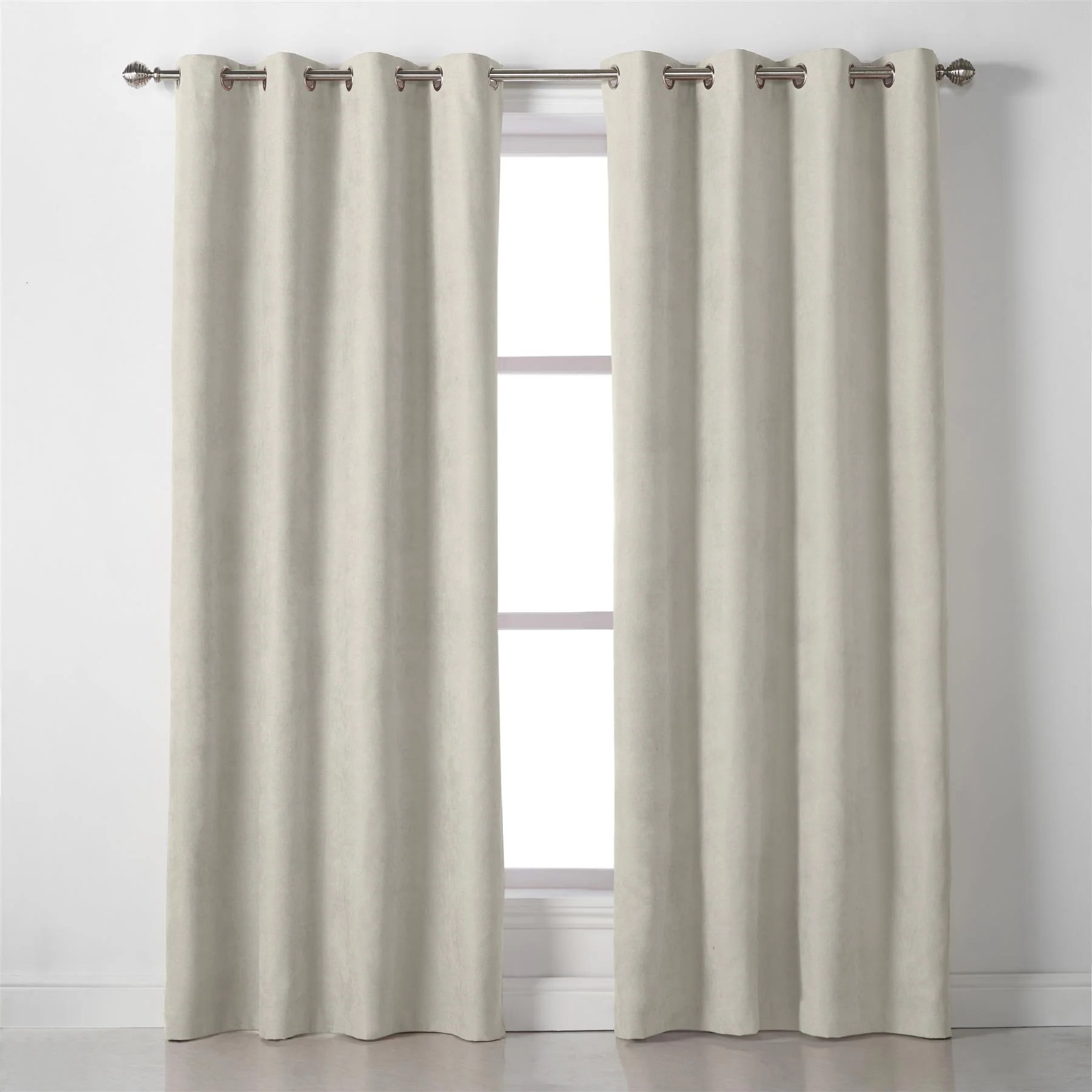 Velvet Chenille Unlined Ring Top Curtains - Image 2