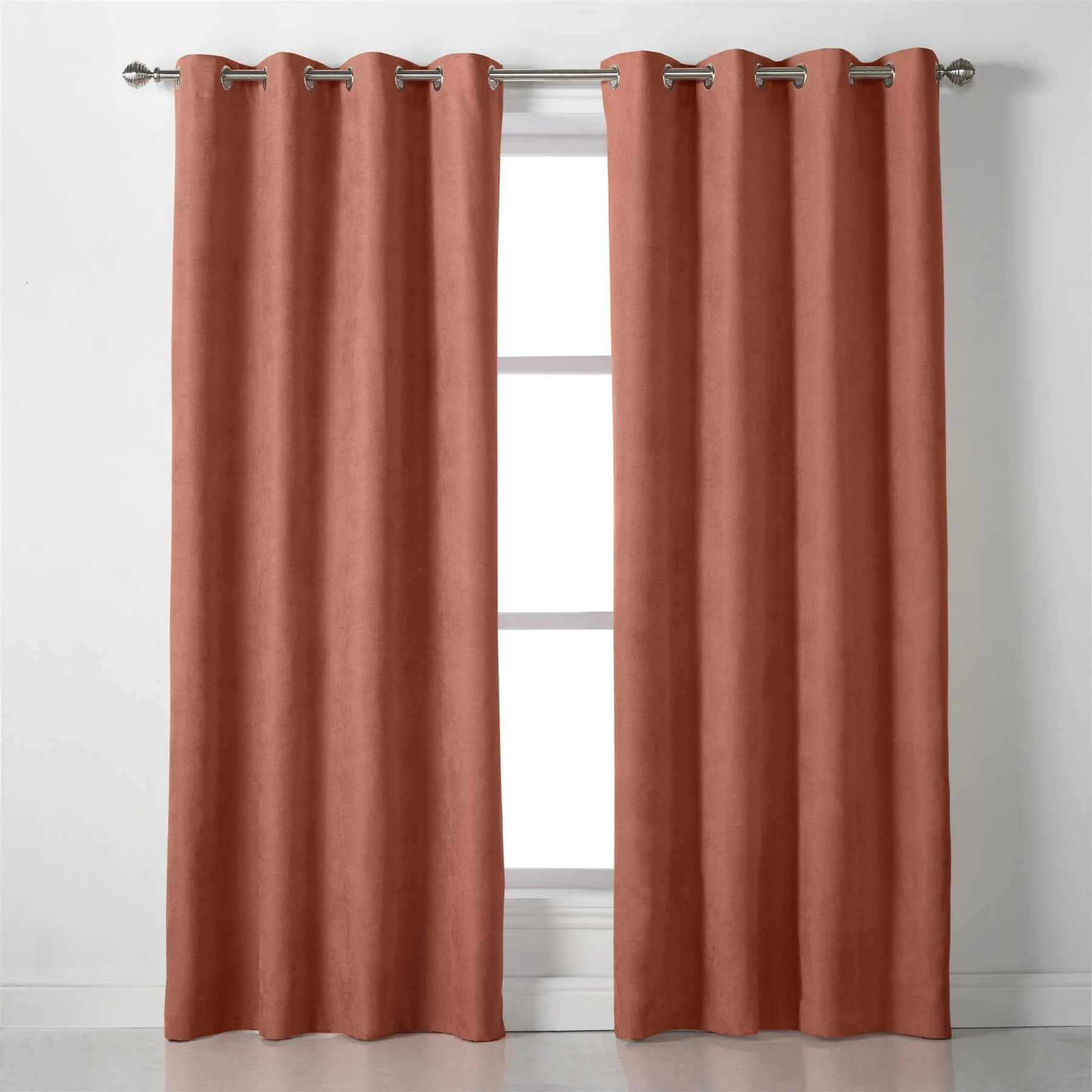 Velvet Chenille Unlined Ring Top Curtains - Image 2
