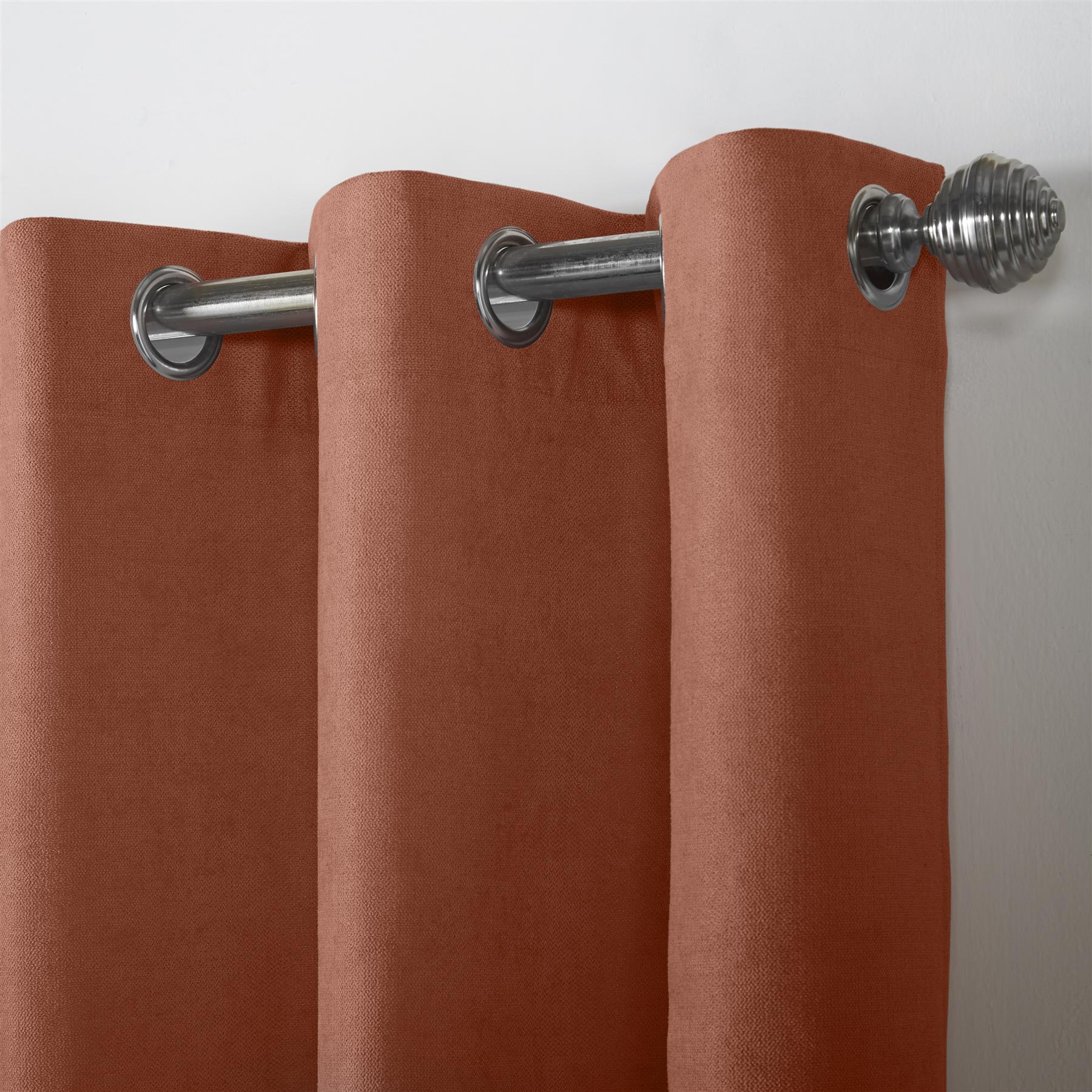 Velvet Chenille Unlined Ring Top Curtains - Image 3