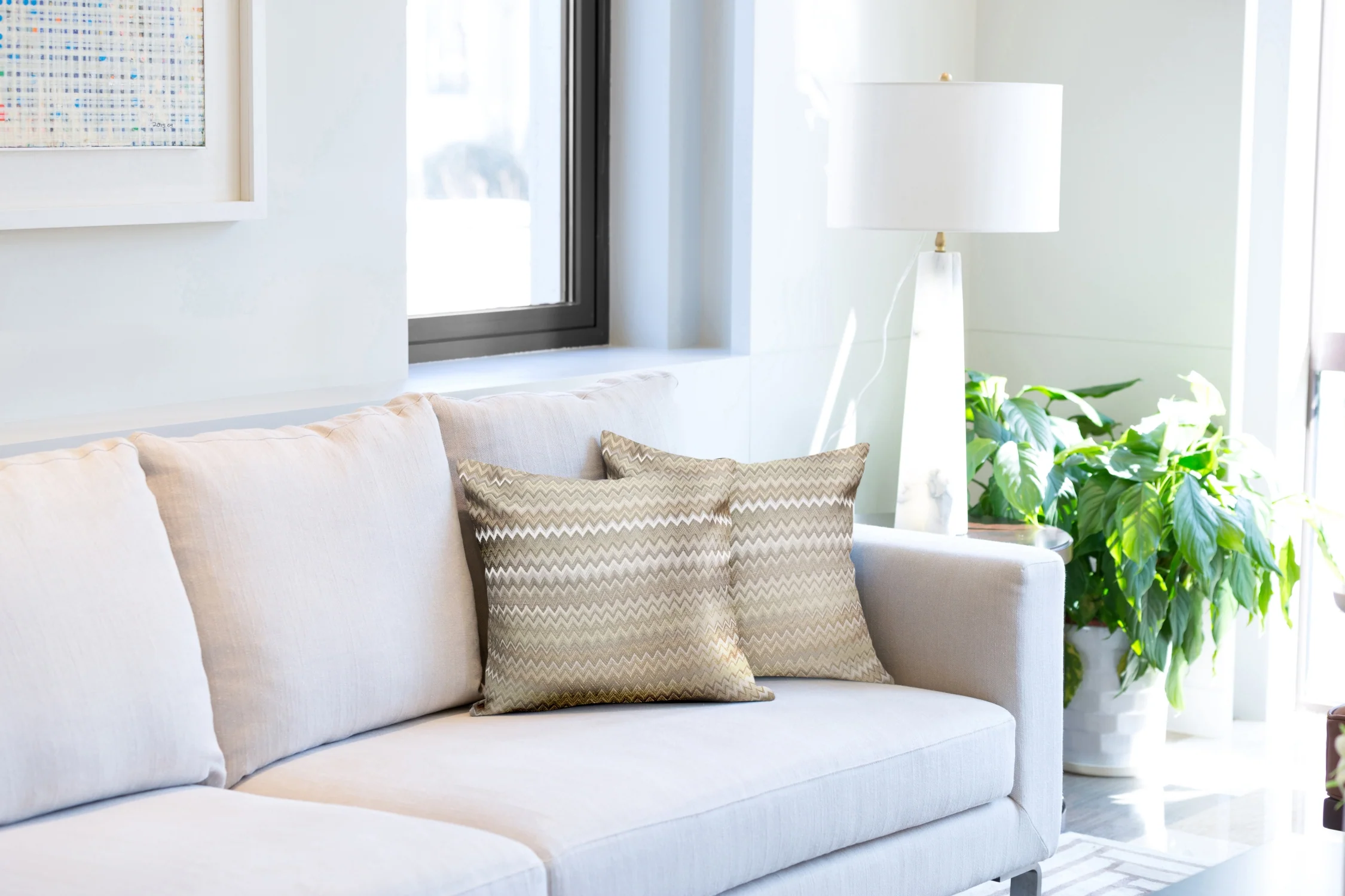 Venice Jacquard Cushion Cover in Natural