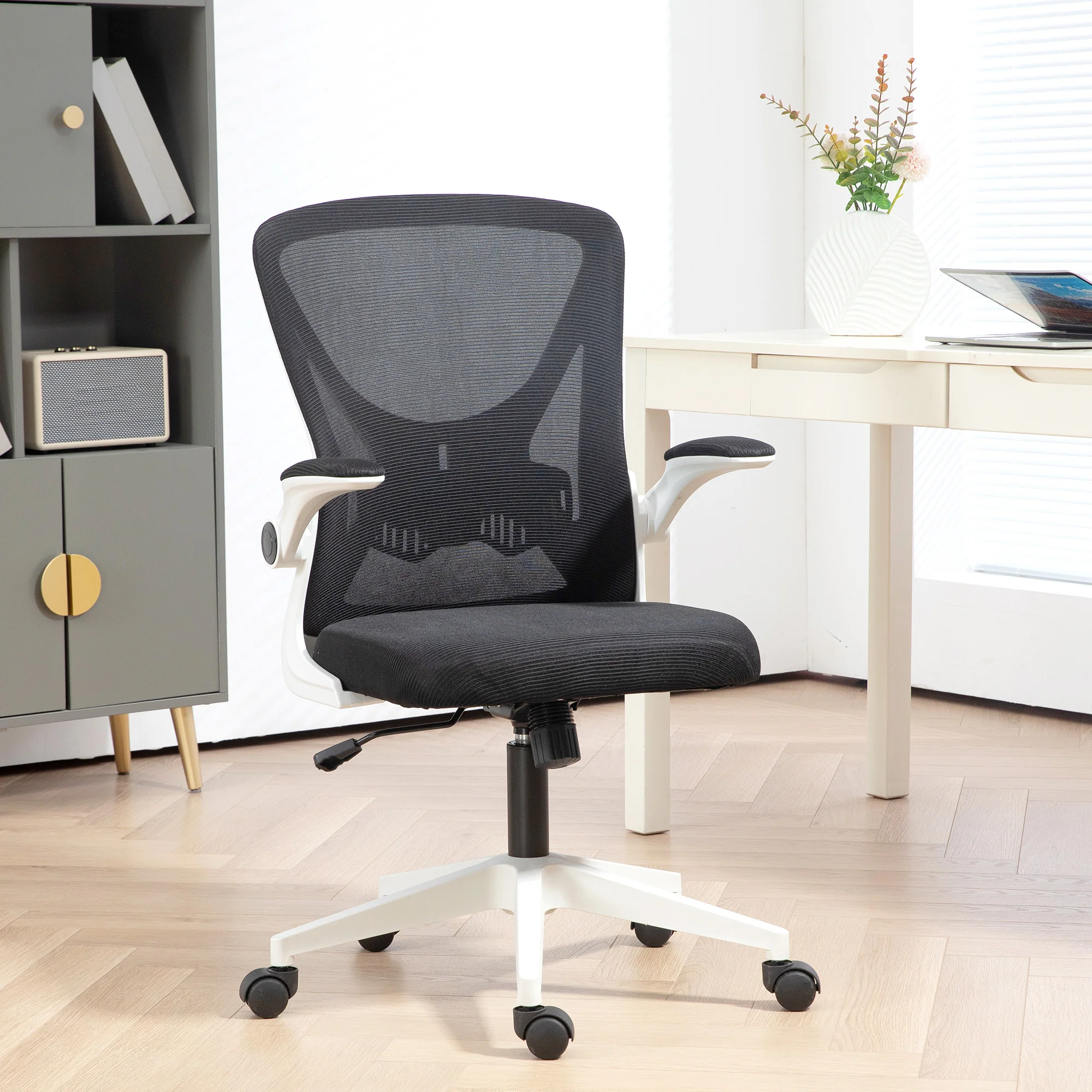 Vinsetto Mesh Office Chair Computer Chair With Swivel Wheels For Home Office - Image 2