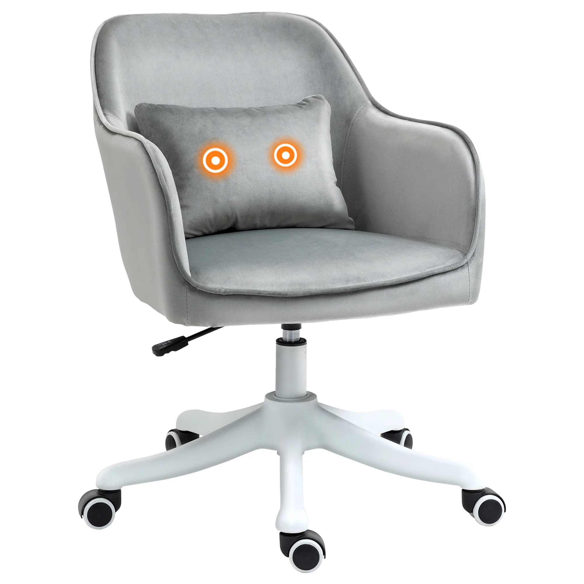 Vinsetto Office Chair with Rechargeable Vibration Massage Lumbar Pillow, Wheels
