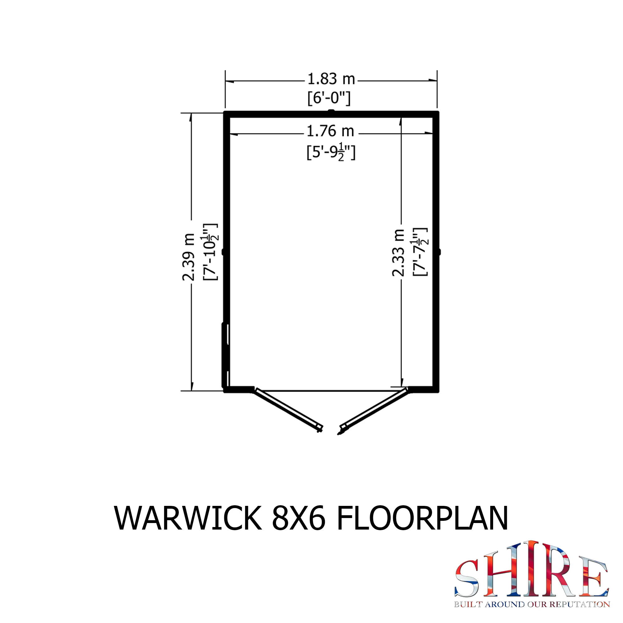 Warwick 6 X 8 Shiplap Apex Shed - Image 4