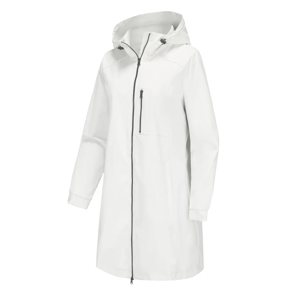 Waterproof Hooded Jacket - White - Image 4