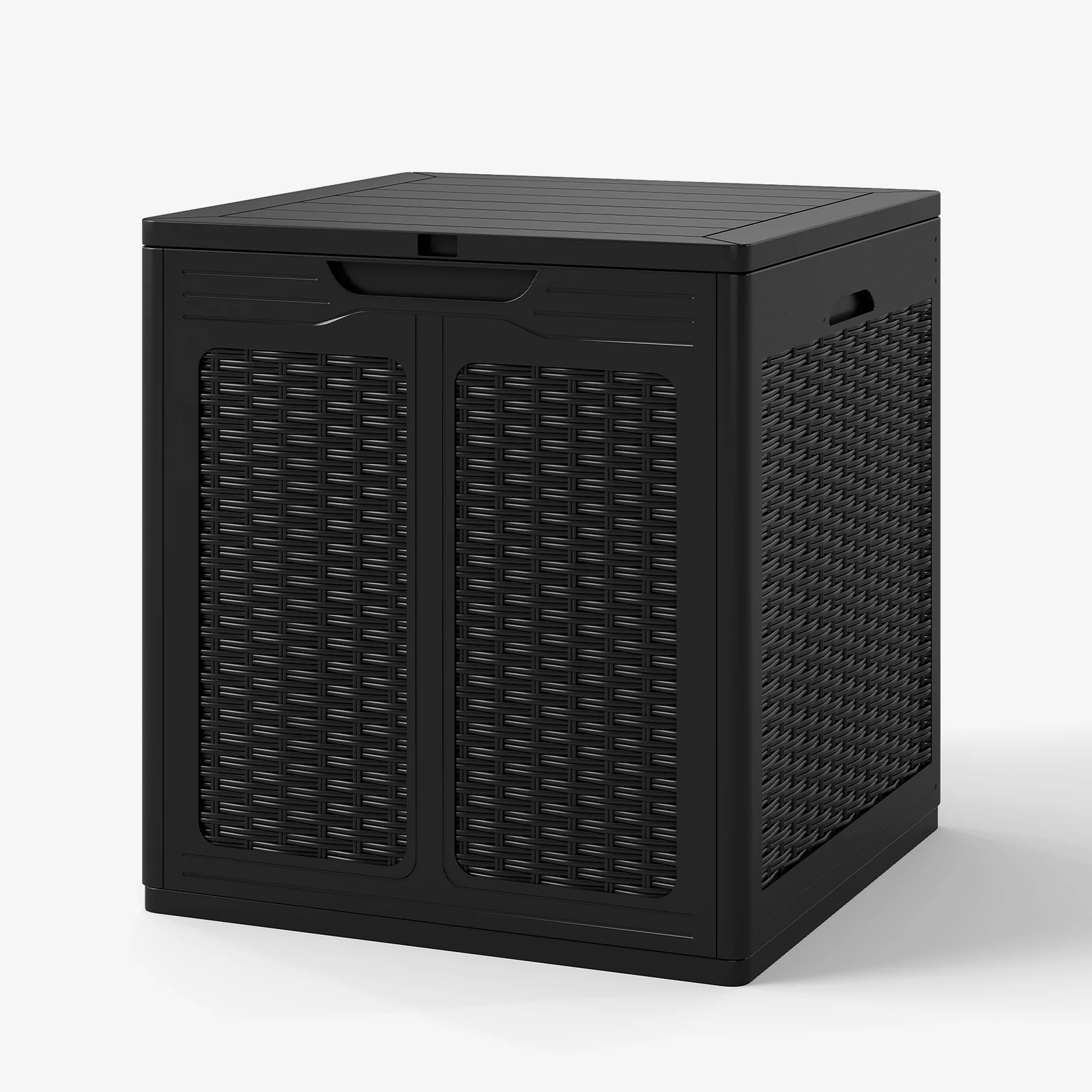 Weatherproof Patio Container With Lockable Lid For Patio-Black - Image 4
