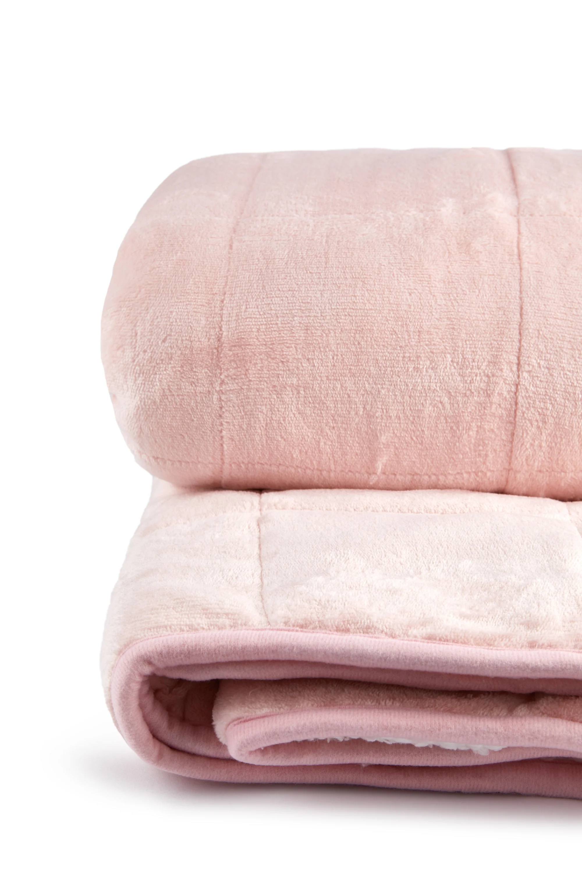Weighted Sherpa Blanket in Blush Pink - Image 7