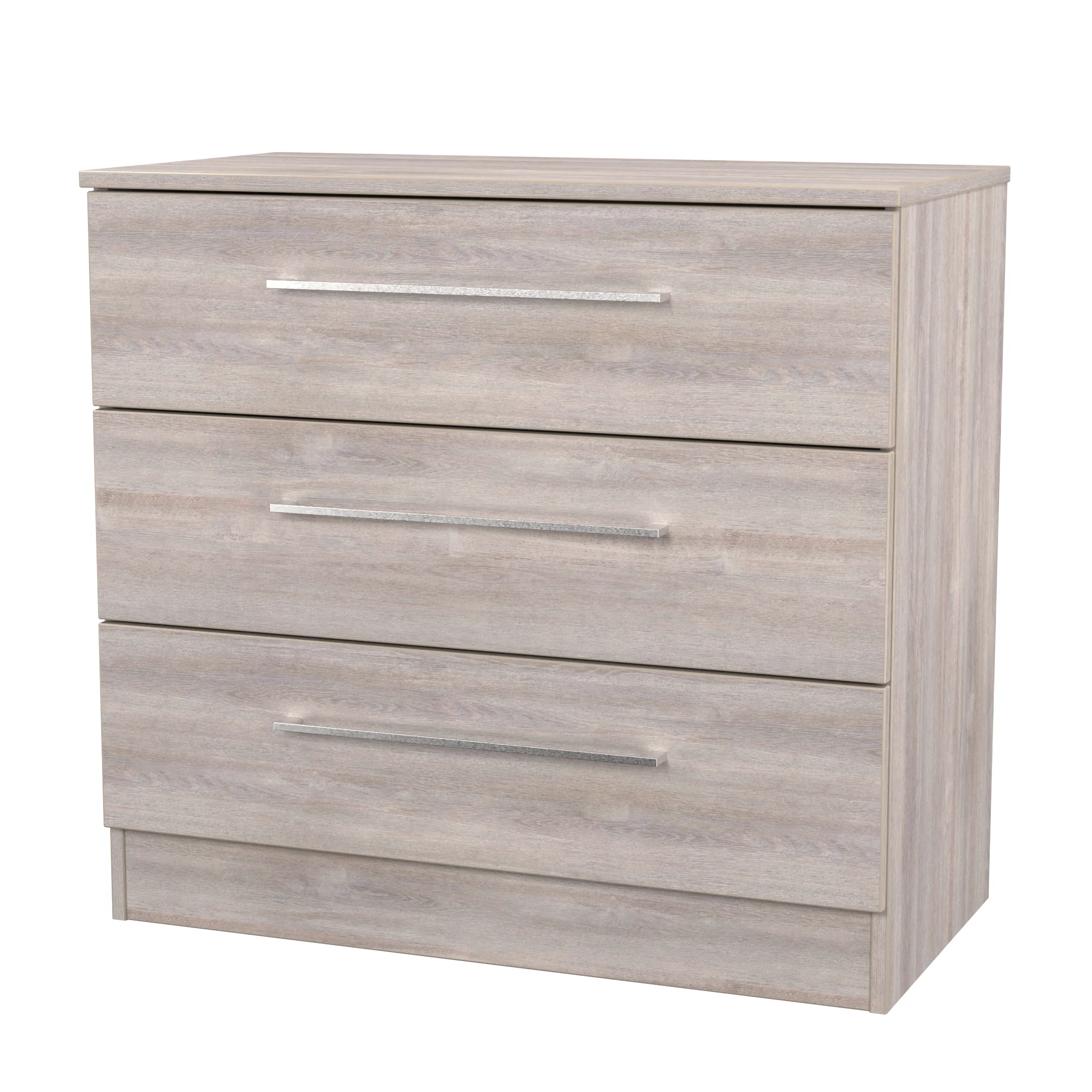 Wellington Ready Assembled 3 Drawer Chest in Grey Oak - Image 4