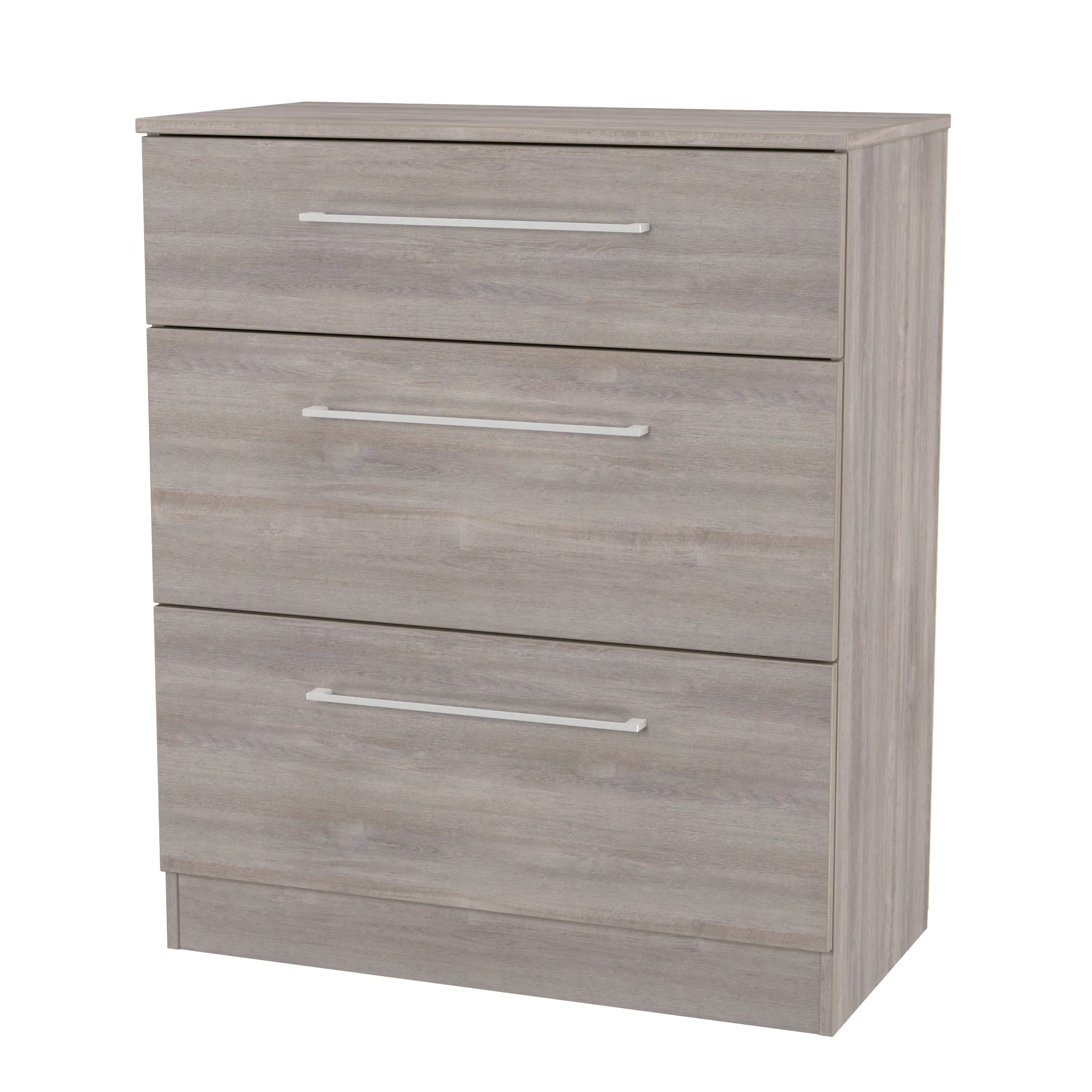Wellington Ready Assembled 3 Drawer Deep Chest in Grey Oak - Image 4