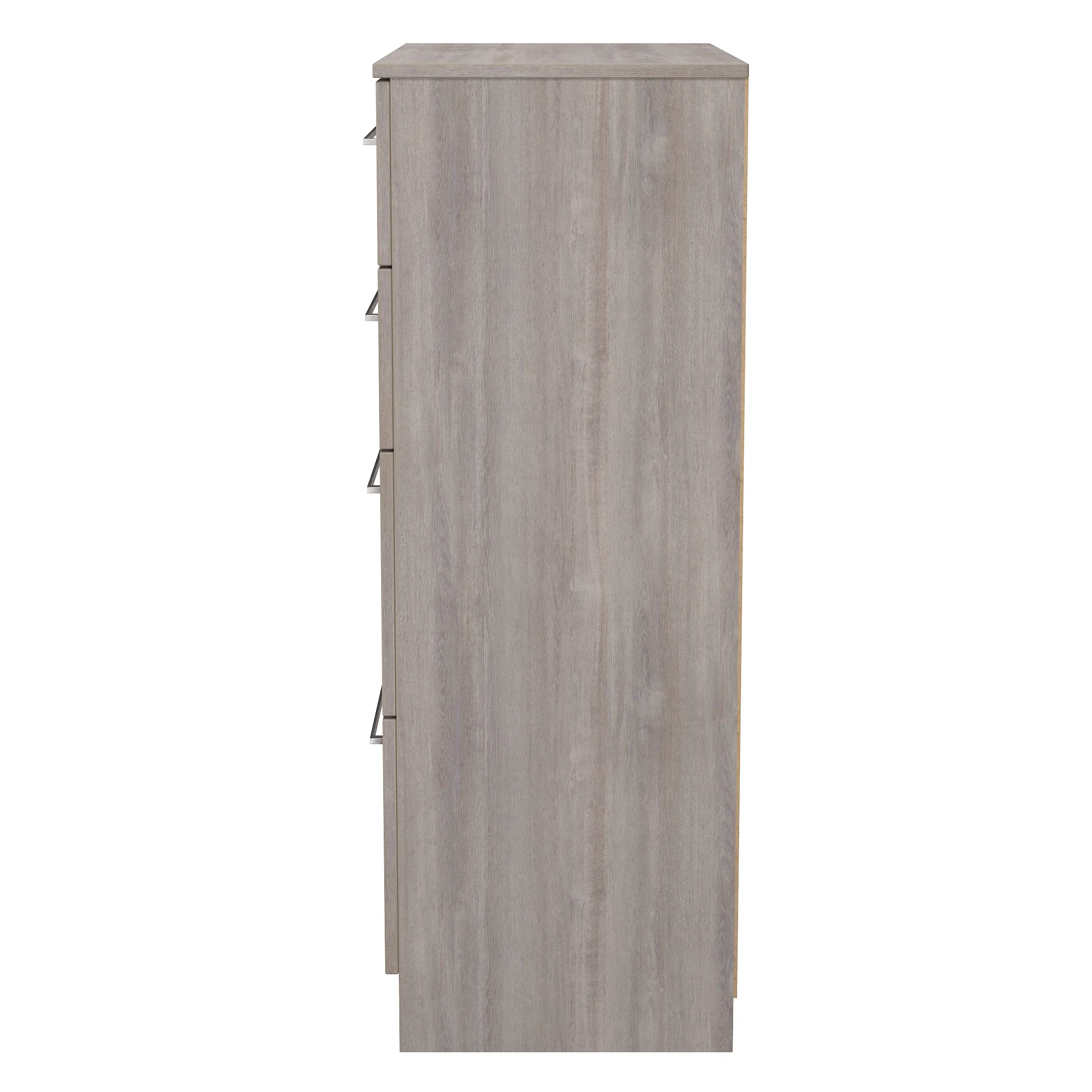 Wellington Ready Assembled 4 Drawer Deep Chest In Grey Oak - Image 3