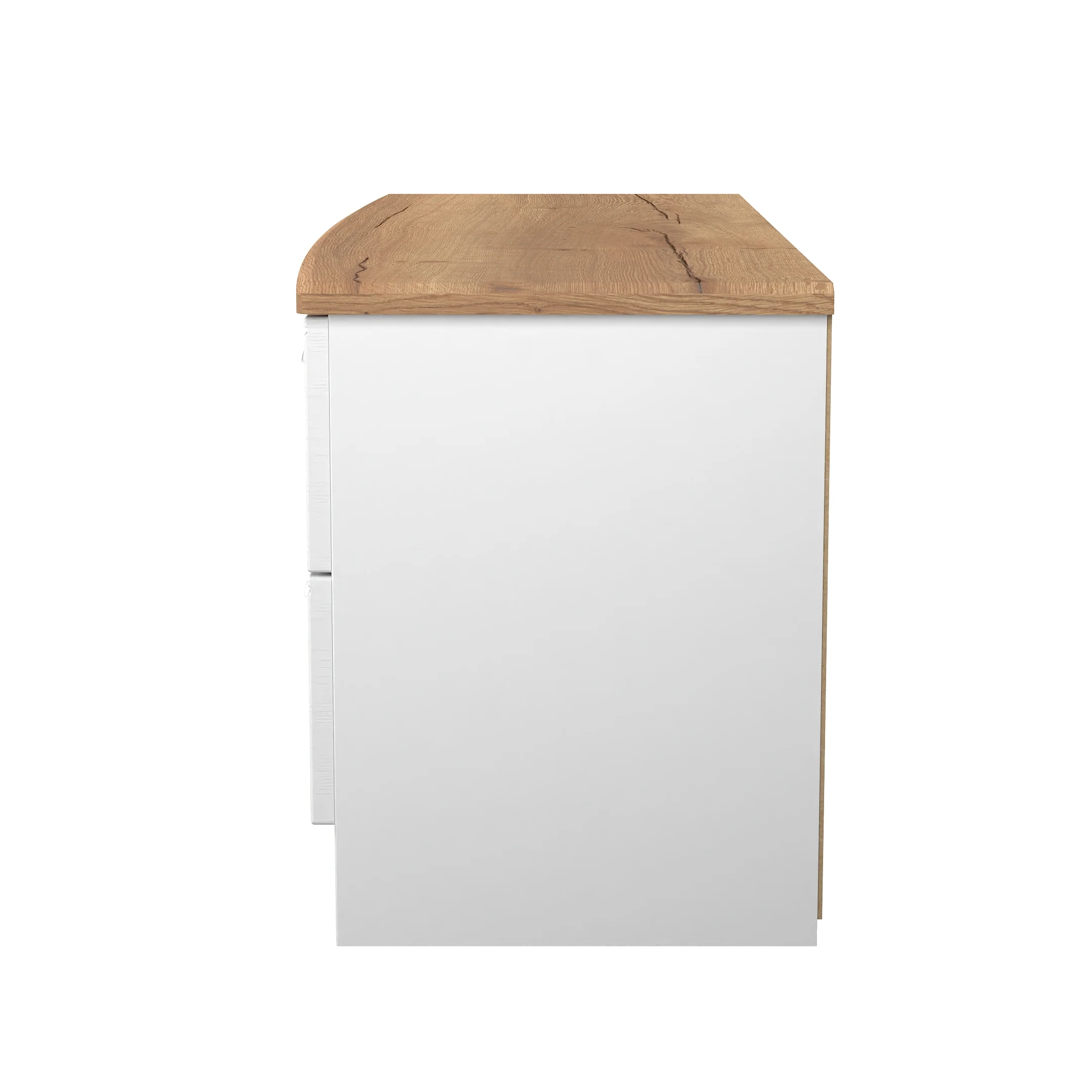 Westminster Ready Assembled 4 Drawer Bed Box in White Ash & Riviera Oak - Image 2