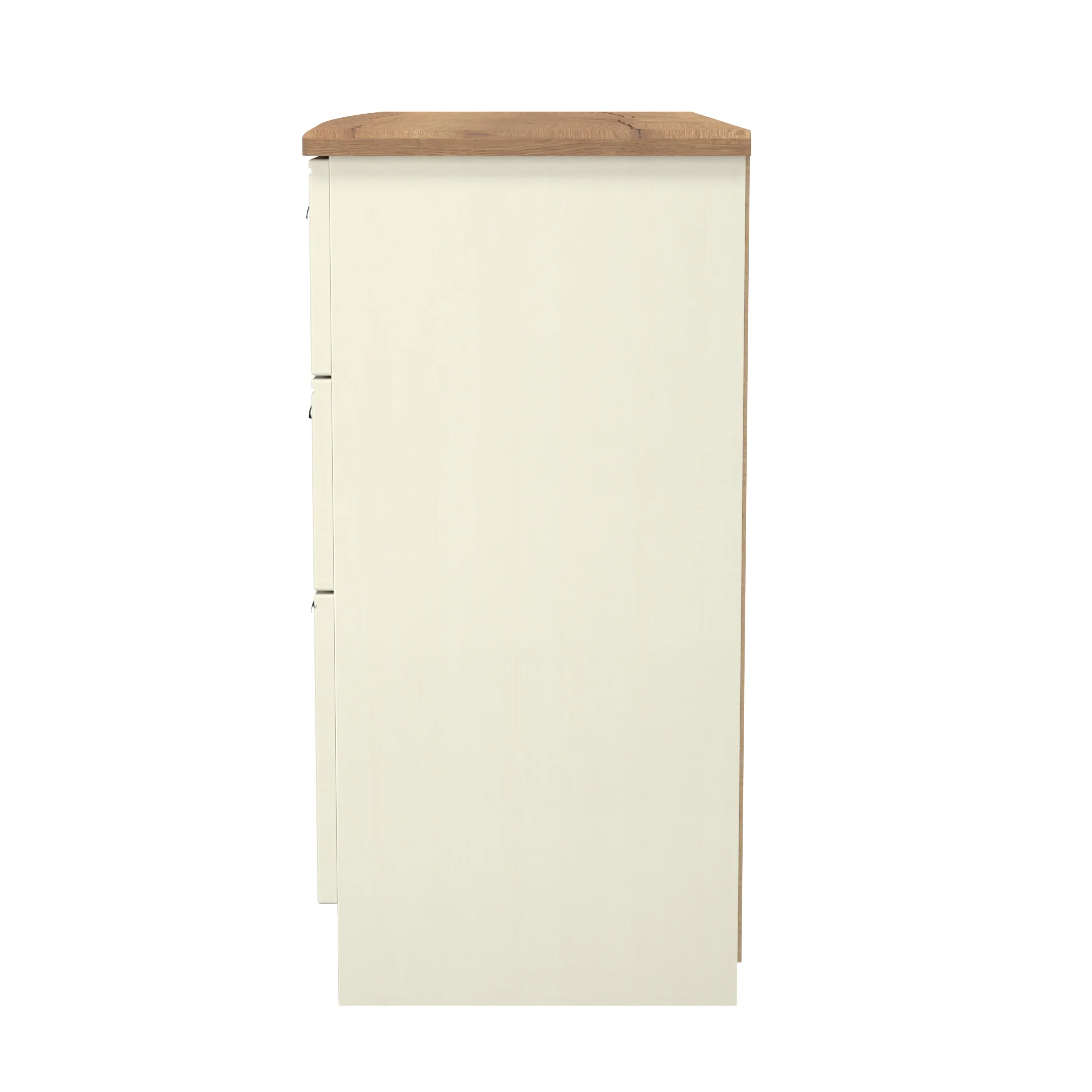 Westminster Ready Assembled 6 Drawer Wide Chest in Cream Ash & Riviera Oak - Image 3