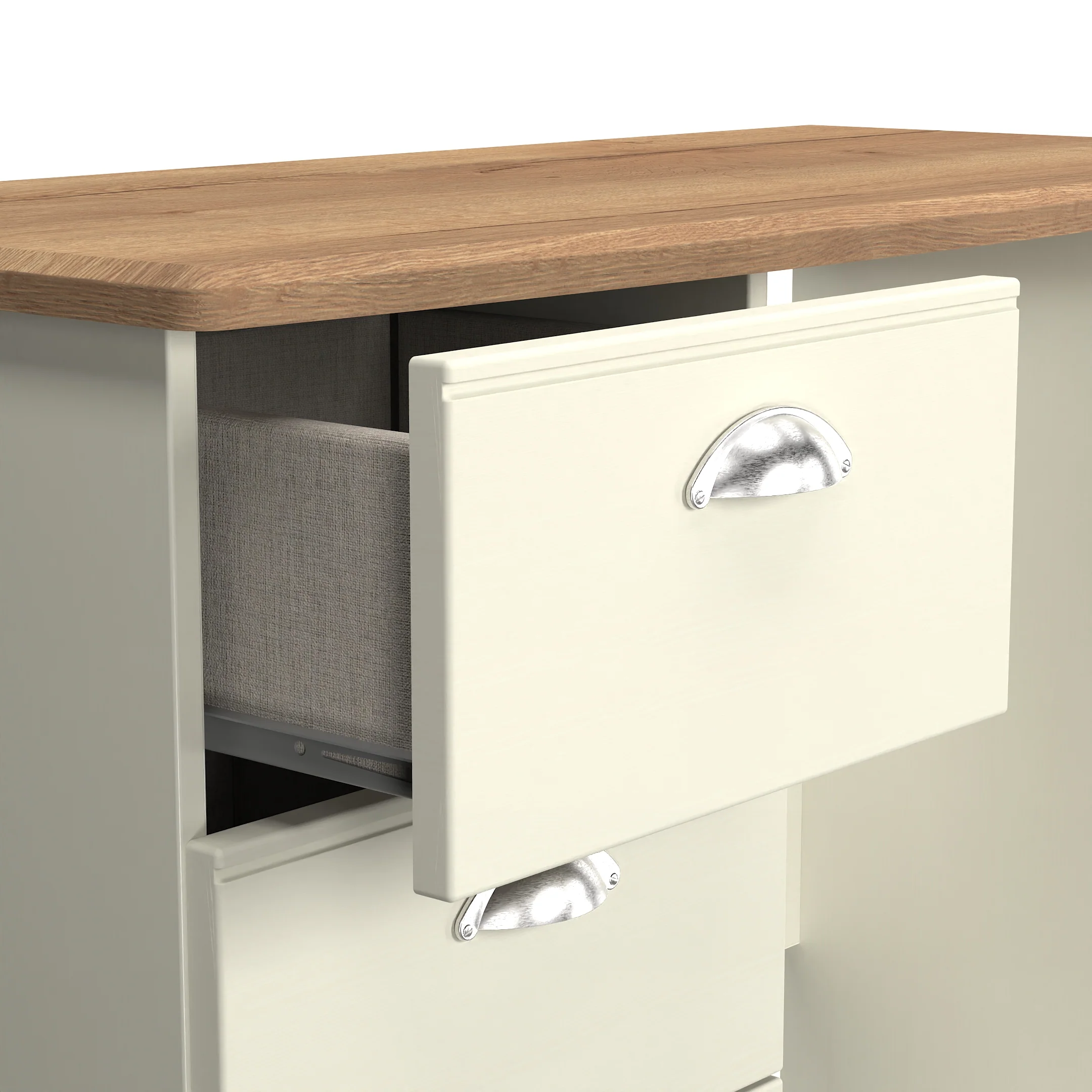 Westminster Ready Assembled Vanity in Cream Ash & Riviera Oak - Image 10