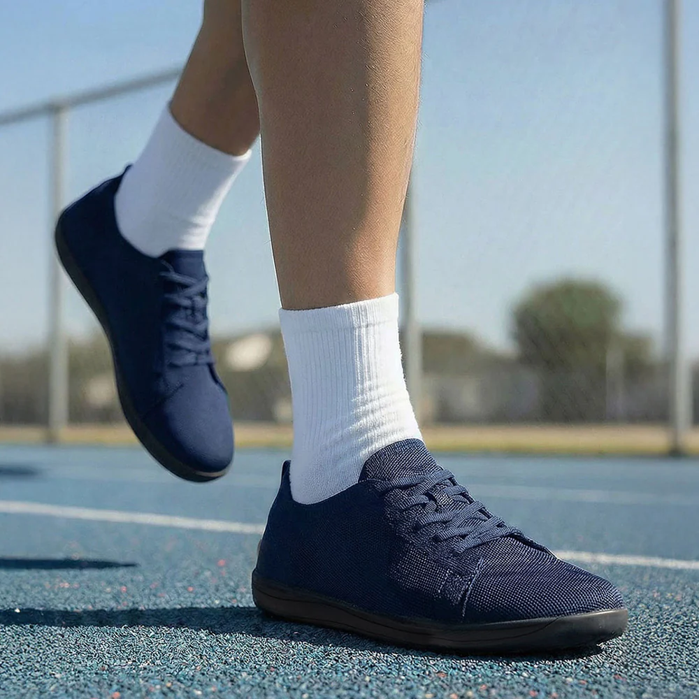 Wide Fit Trainers Comfortable Running Trainers - Navy - Image 2