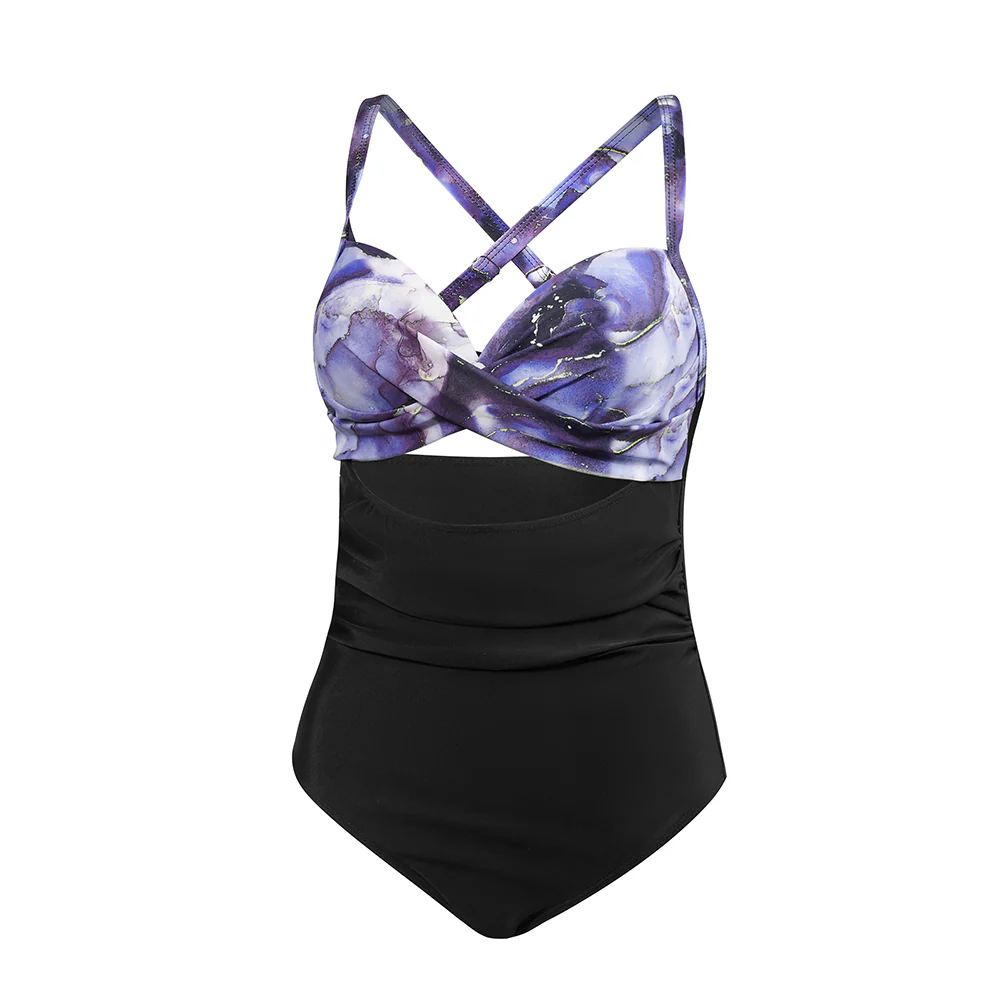 Womens Cut-Out Swimsuit with Cross Straps - Image 4