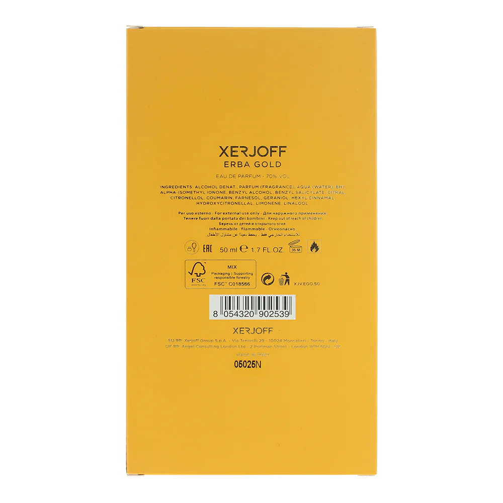 Xerjoff Erba Gold Eau De Parfum 50ml - Image 2