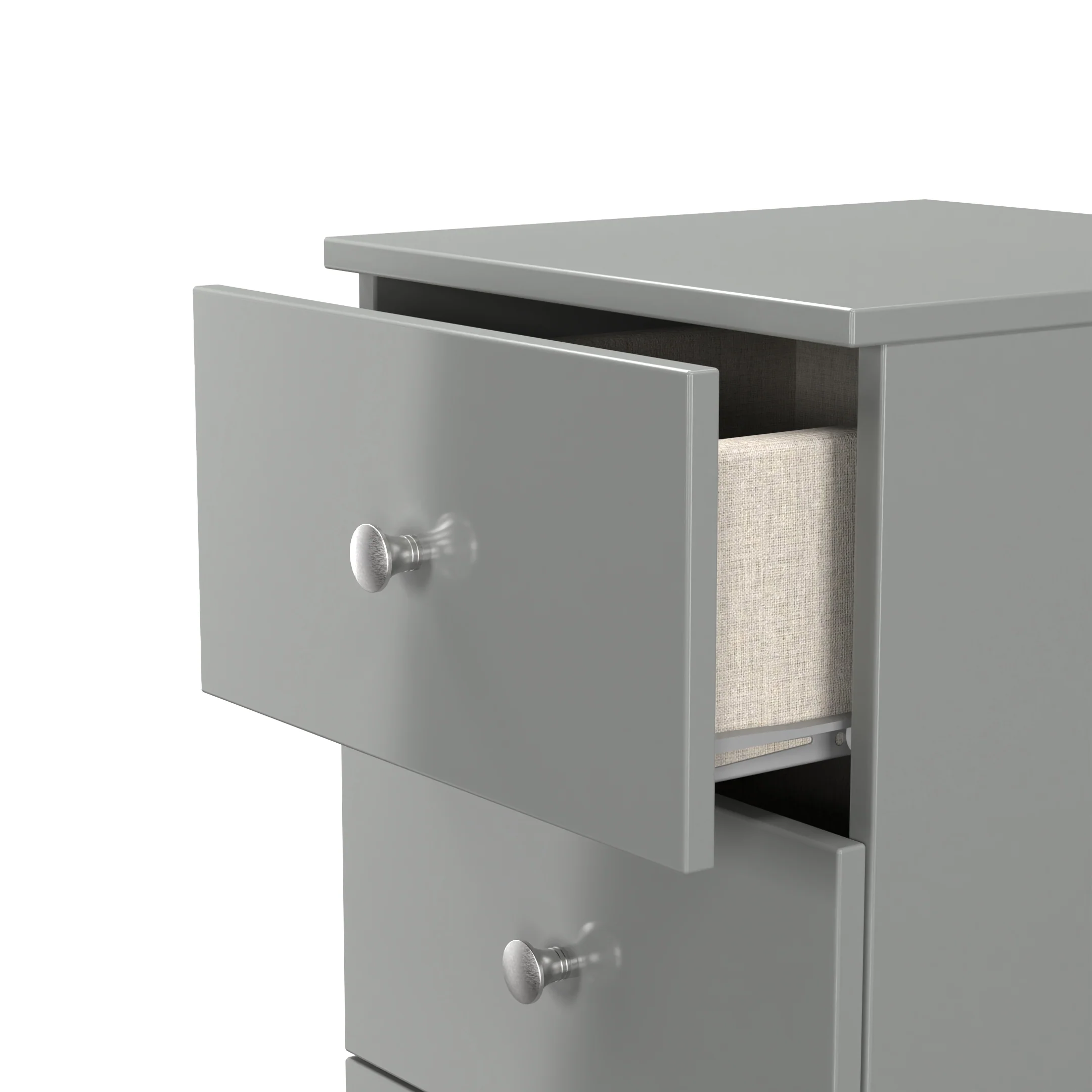 Yarmouth 5 Drawer Bedside Cabinet in Uniform Grey & Dusk Grey - Ready Assembled - Image 6