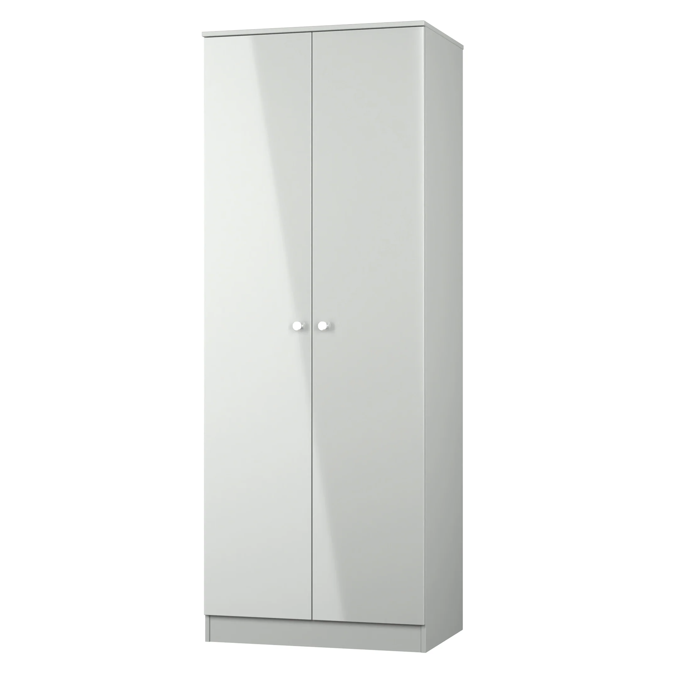 Yarmouth Tall Plain Wardrobe in Uniform Grey & Dusk Grey - Ready Assembled - Image 4