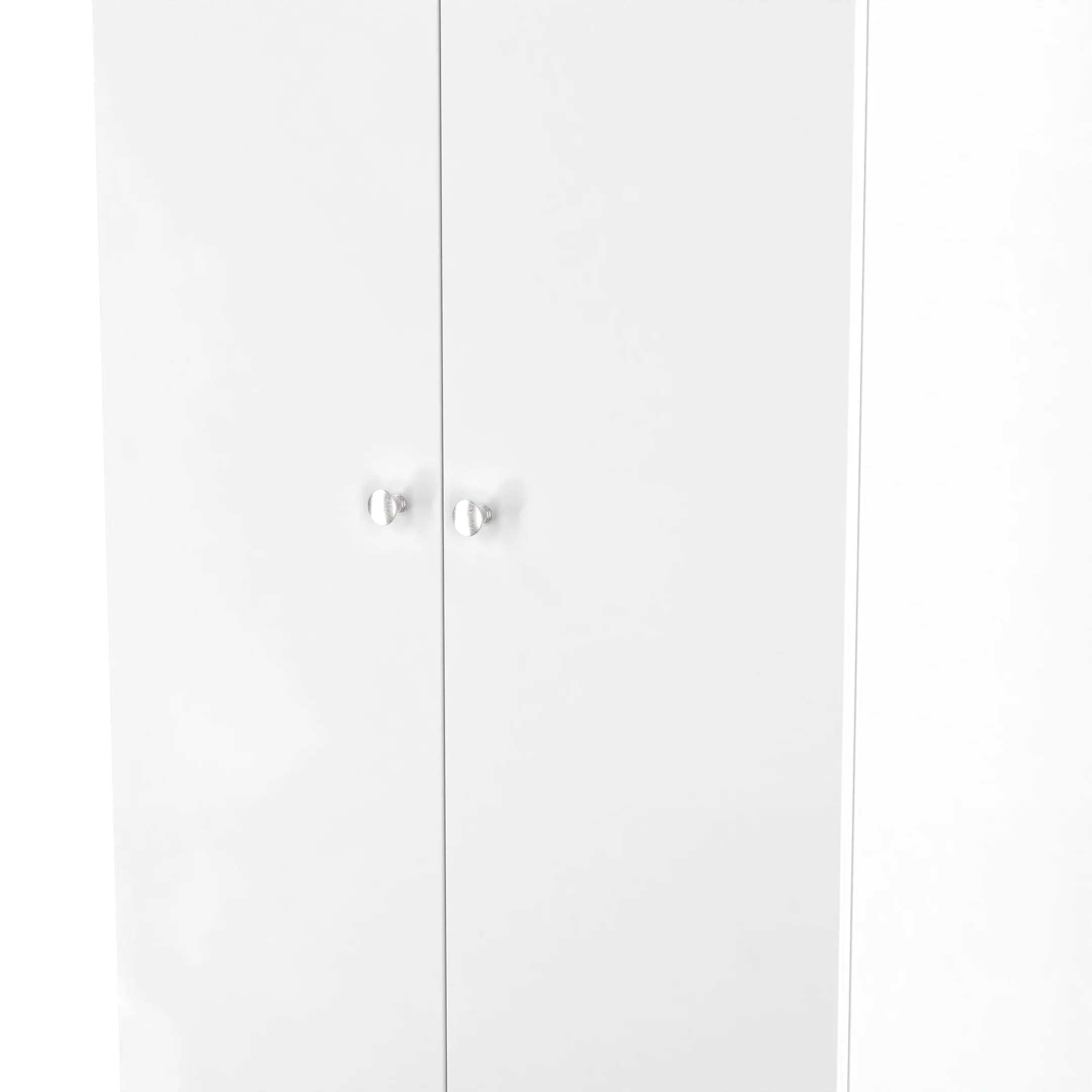 Yarmouth Tall Plain Wardrobe in White & White Matt - Ready Assembled - Image 5