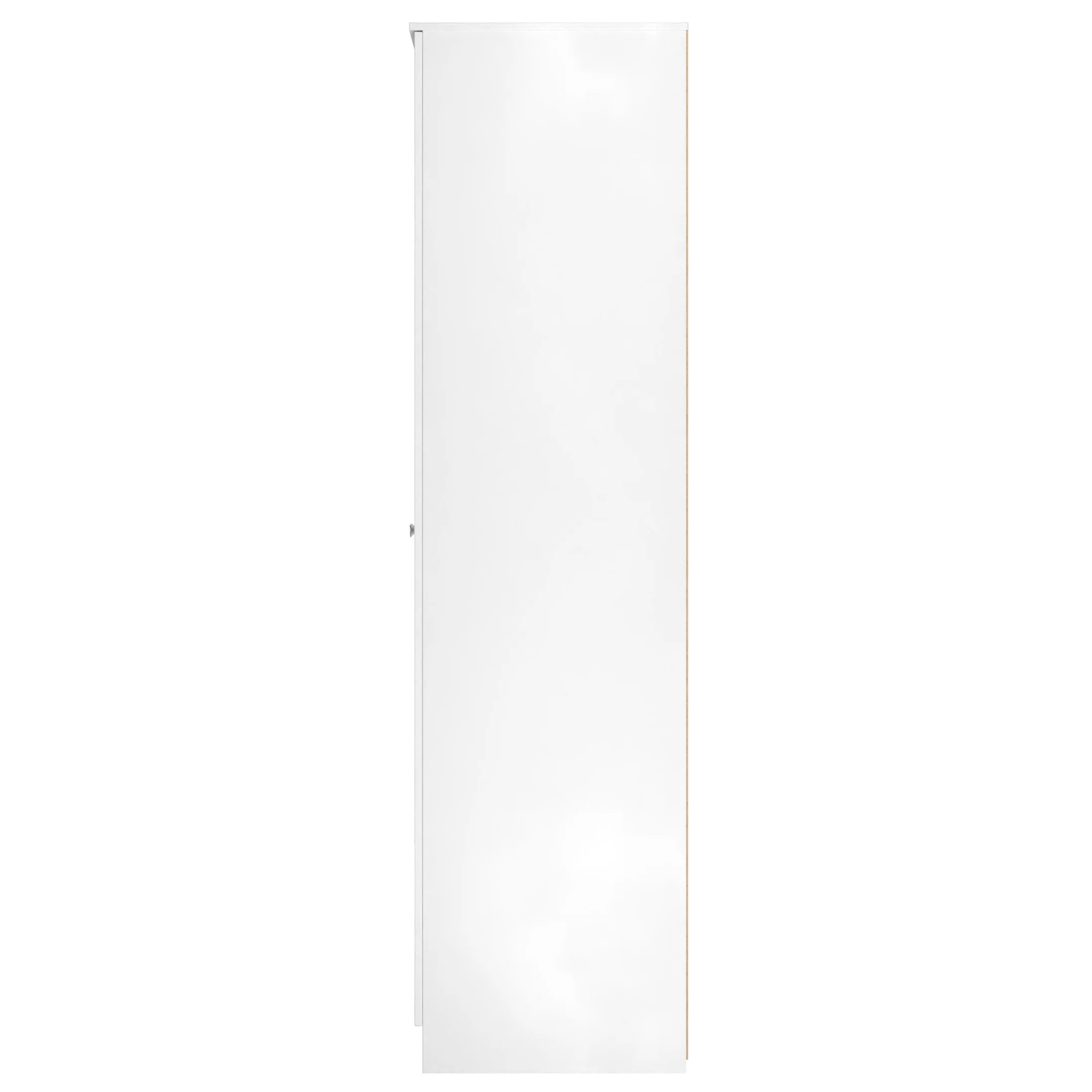 Yarmouth Tall Triple 2 Drawer Wardrobe in White & White Matt - Ready Assembled - Image 2