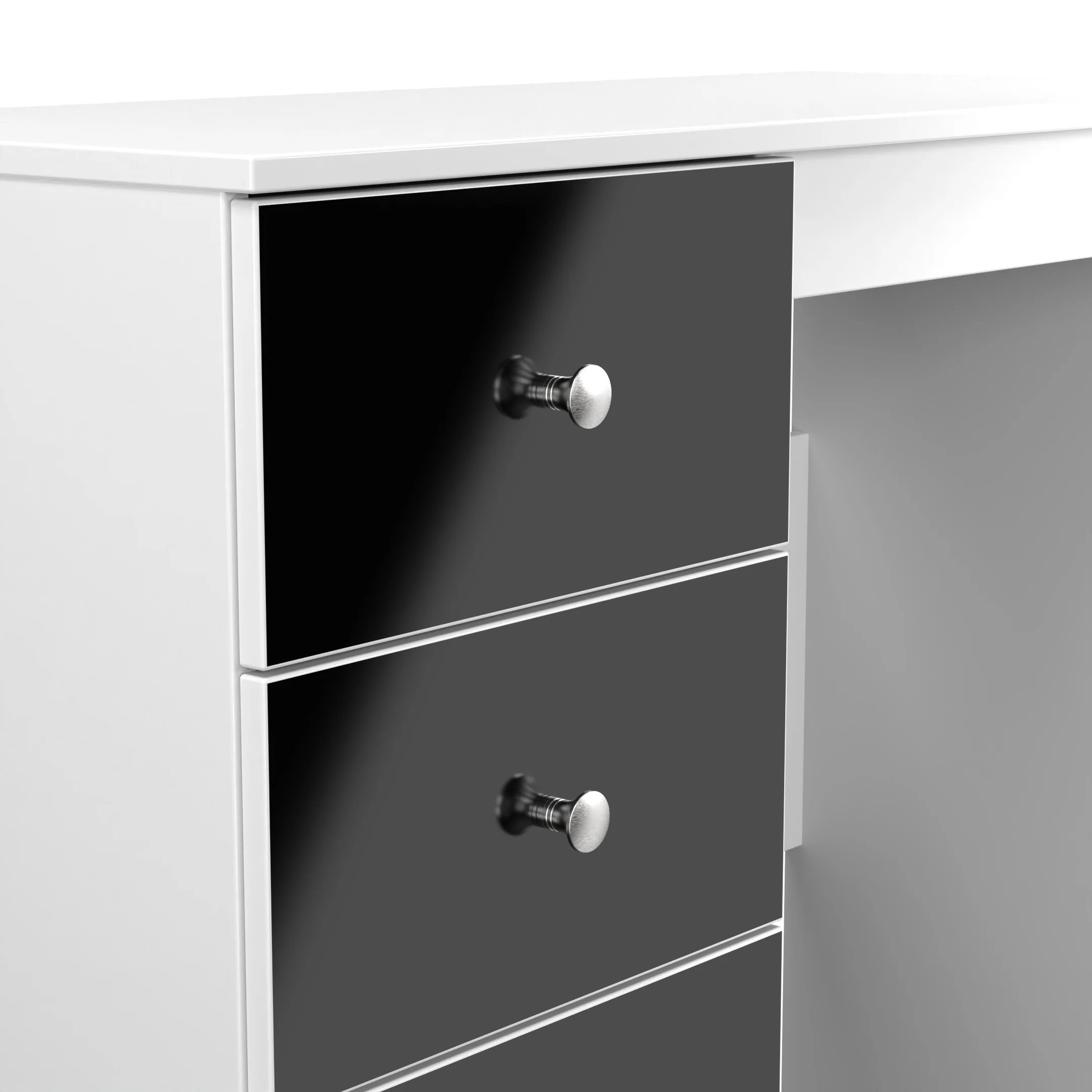 Yarmouth Vanity in Black & White Matt - Ready Assembled - Image 4