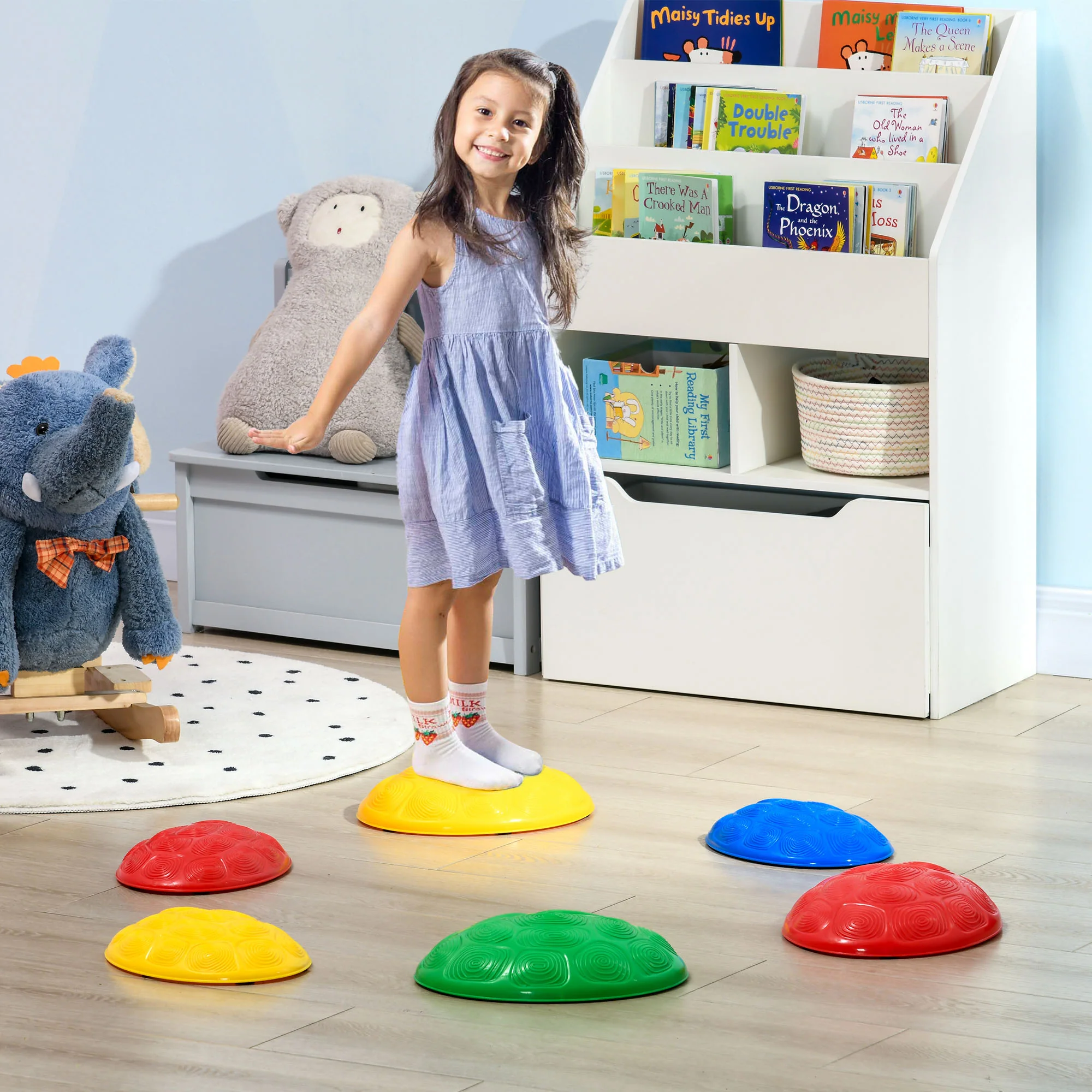 ZONEKIZ Balance River Stones w/ Non-Slip Mats for Ages 3-8 Years - Image 2